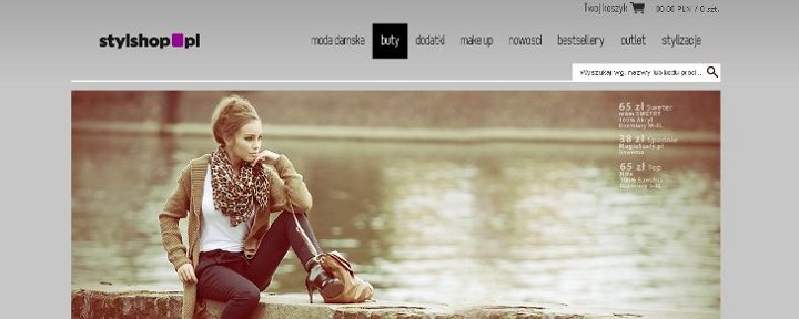 Sklep internetowy z odzieżą damską. Projekt przy współpracy z www.webarm.pl